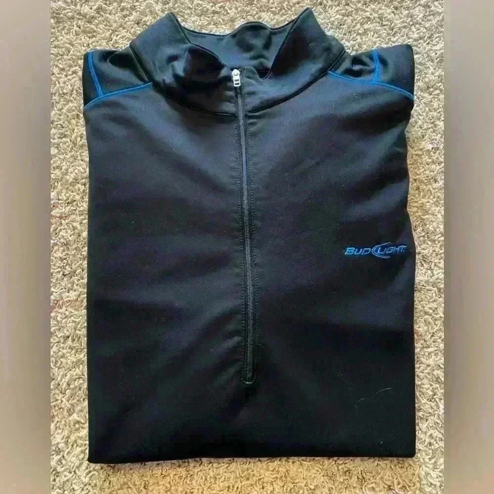 Nike Golf 1/4 Zip ‘Bud Light’ Pullover Men’s XL Black Blue Sweatshirt